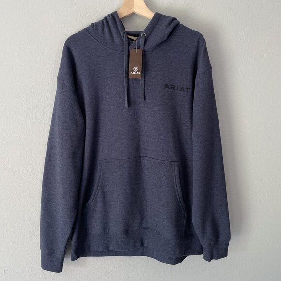 Ariat Chinelos Hex Buckle Hooded Sweatshirt Men's Size L NWT - Picture 2 of 12